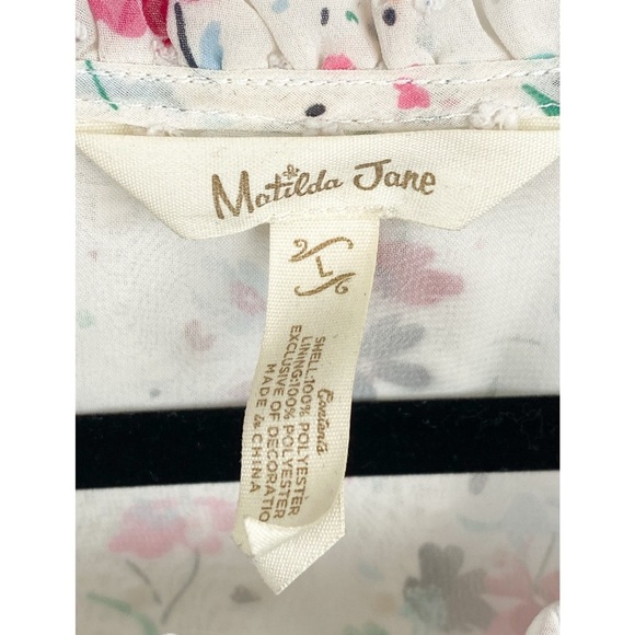Matilda Jane What's Up‎ Buttercup Floral Blouse, White - Size L - Picture 7 of 7